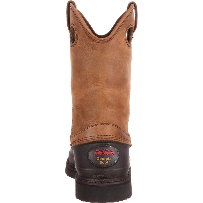 Georgia Boot Muddog Wellington Work Boot, Mississippi Brown, Size 10.5(M) - Image 5